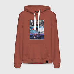 Женская толстовка-худи Чел-бензопила аниме