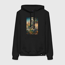 Женская толстовка-худи Фантастический пейзаж