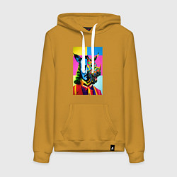 Женская толстовка-худи Сальвадор Дали и носорог