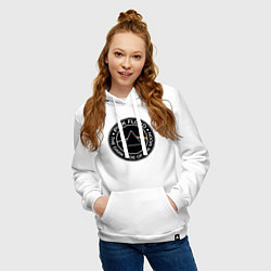 Толстовка-худи хлопковая женская Pink floyd The dark side of the moon, цвет: белый — фото 2