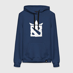 Толстовка-худи хлопковая женская Dota king, цвет: тёмно-синий