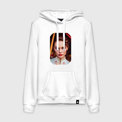 Женская толстовка-худи Нейродевушка - кареглазая брюнетка