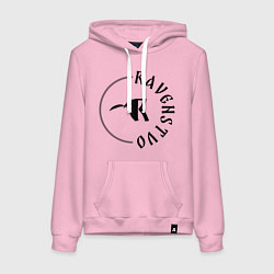 Женская толстовка-худи RAVENstvo: круговая надпись - K