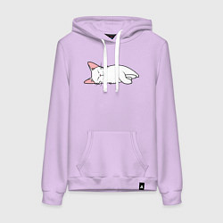 Женская толстовка-худи Lazy white cat