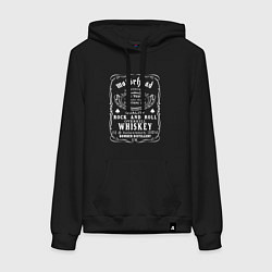 Толстовка-худи хлопковая женская Motorhead в стиле Jack Daniels, цвет: черный