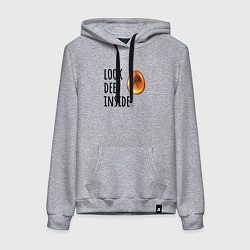 Женская толстовка-худи Look deep inside - стрекоза в янтаре