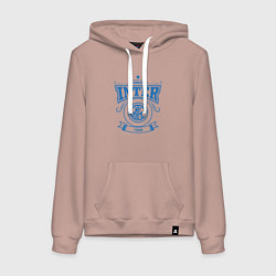 Толстовка-худи хлопковая женская Forza Inter, цвет: пыльно-розовый