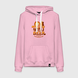 Толстовка-худи хлопковая женская Duff beer brewing, цвет: светло-розовый