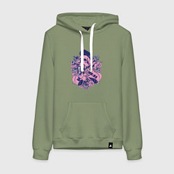 Женская толстовка-худи Гитара черепок