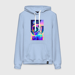 Женская толстовка-худи Девчонка бравый космонавт - нейросеть