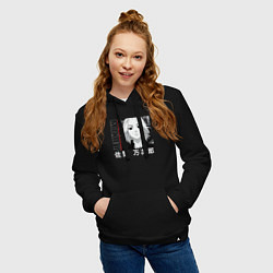 Толстовка-худи хлопковая женская Манджиро Сано аниме, цвет: черный — фото 2