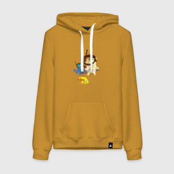 Женская толстовка-худи Дайвинг котиков