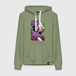 Толстовка-худи хлопковая женская Krusty photographer, цвет: авокадо