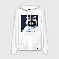 Женская толстовка-худи Енот космонавт