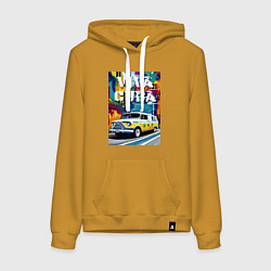 Женская толстовка-худи Viva Cuba - car - retro