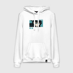 Толстовка-худи хлопковая женская Токито, цвет: белый