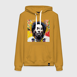 Женская толстовка-худи Арт Граффити Боб Марли