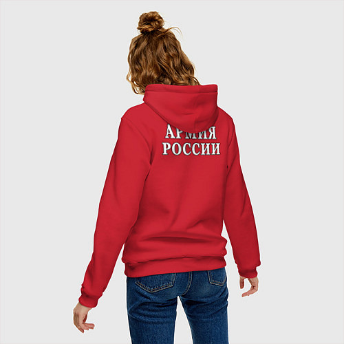 Женская толстовка-худи Солдат России / Красный – фото 4