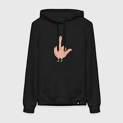 Женская толстовка-худи Пошлая птичка - смешной фак