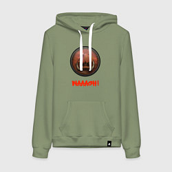 Толстовка-худи хлопковая женская Жосткие Ребята Гримгора Warhammer: Total War, цвет: авокадо