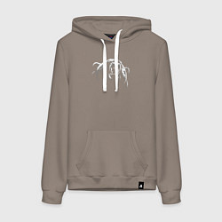 Женская толстовка-худи Голова рычащего медведя