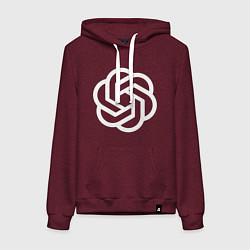 Женская толстовка-худи Chat GPT Логотип