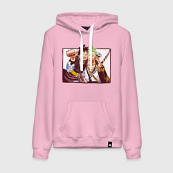 Женская толстовка-худи Луффи и Ророноа Зоро - Ван пис