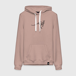 Женская толстовка-худи Кенгуру в прыжке