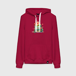 Женская толстовка-худи Малыш Бульбазавр