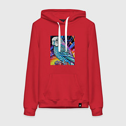 Женская толстовка-худи Волнистый синий попугай