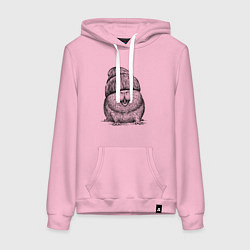 Женская толстовка-худи Морская свинка на стиле