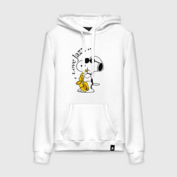 Женская толстовка-худи I love jazz