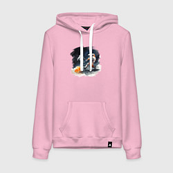 Женская толстовка-худи Космические футболисты