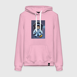 Женская толстовка-худи Котенок отправляется в космос