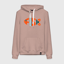 Женская толстовка-худи Большая рыба