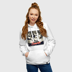 Толстовка-худи хлопковая женская Заточка - Острые края, цвет: белый — фото 2