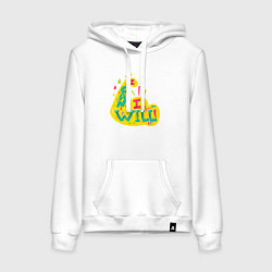 Толстовка-худи хлопковая женская Я могу я сделаю, цвет: белый