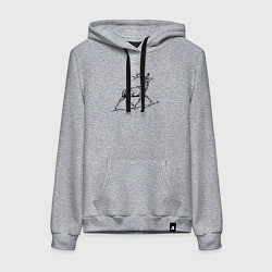 Женская толстовка-худи Олень бежит на гору