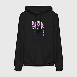 Толстовка-худи хлопковая женская Сид Кагэно, цвет: черный