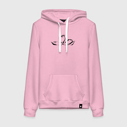 Женская толстовка-худи Пара лебедей трафарет