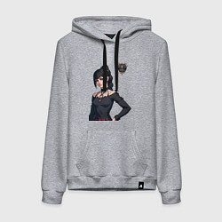 Толстовка-худи хлопковая женская Shadowheart - балдурс гейт 3, цвет: меланж