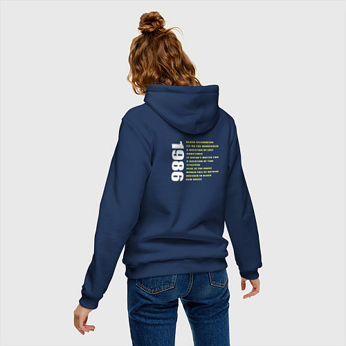 Женская толстовка-худи Depeche Mode - Black Celebration list / Тёмно-синий – фото 4