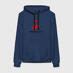 Толстовка-худи хлопковая женская Depeche Mode - Violator album logo, цвет: тёмно-синий
