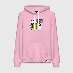 Толстовка-худи хлопковая женская Я твой отец, цвет: светло-розовый