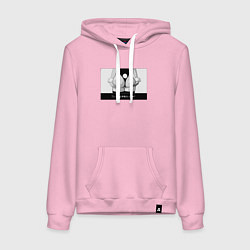 Женская толстовка-худи Попа кролика - иероглифы - готов к игре