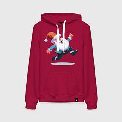 Женская толстовка-худи Веселый Дед мороз