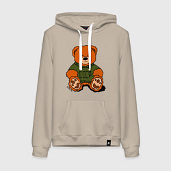 Женская толстовка-худи Мишка родом из СССР