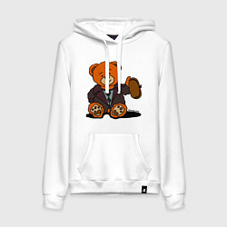 Женская толстовка-худи Медведь Кащей с шапкой-ушанкой