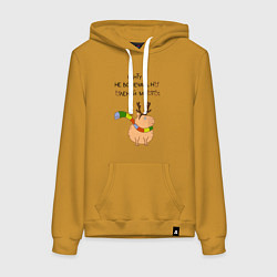 Женская толстовка-худи Мем капибара в шарфике