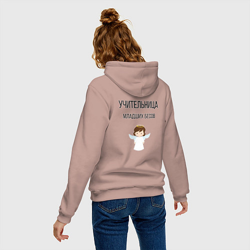 Женская толстовка-худи Адвокат не от бога мем / Пыльно-розовый – фото 4